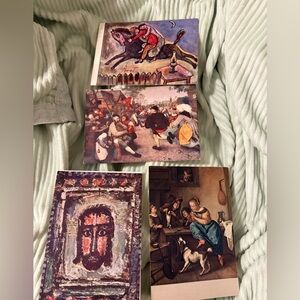 Vintage Art Print Collection post cards set of 15 unused
